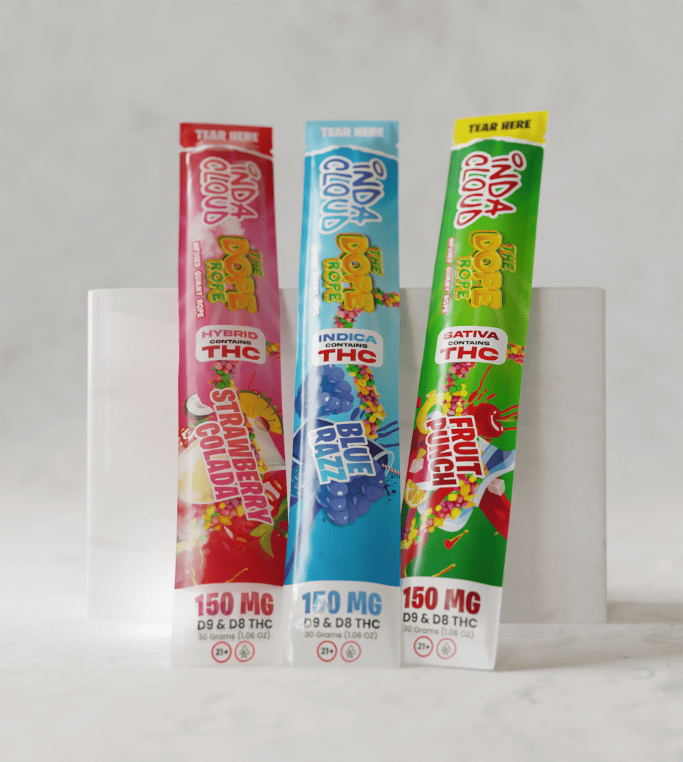 One Of Each Dope Rope THC Gummy 450mg IndaCloud