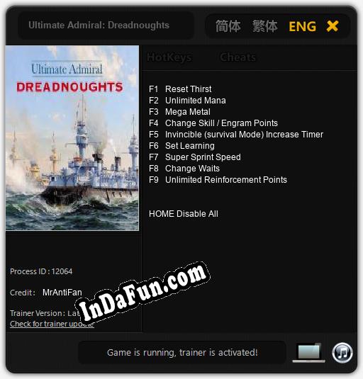 Ultimate Admiral: Dreadnoughts: TRAINER AND CHEATS (V1.0.16) » Free