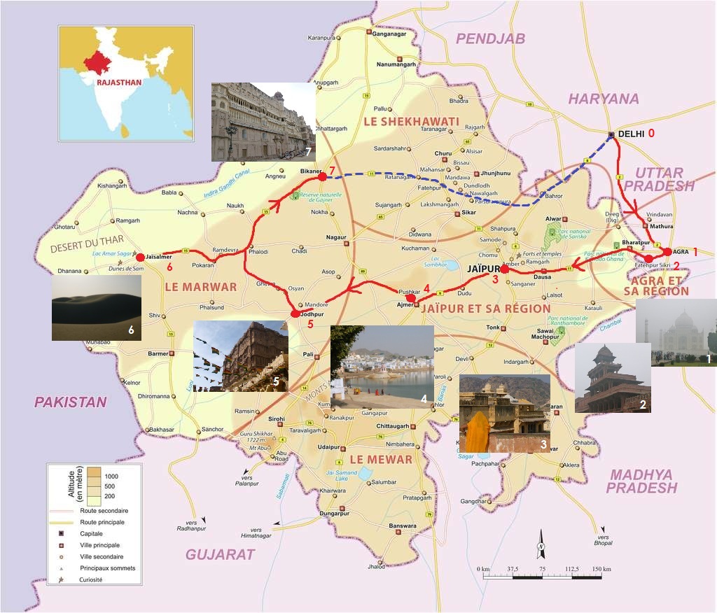 Carte Rajasthan Touristique Pin Carte Rajasthan on Pinterest