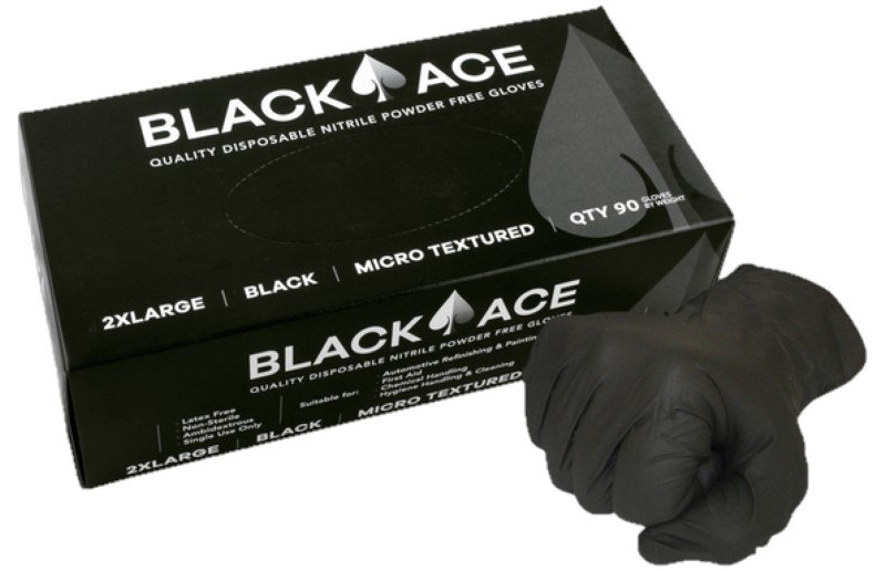 GNB205 Black Ace Disposable Nitrile Gloves, Unpowdered Independent EHS