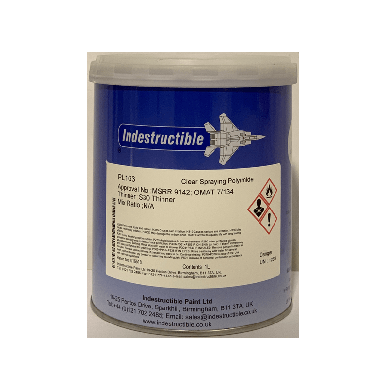 PL163 Clear Polyimide Coating Indestructible Paint Inc.