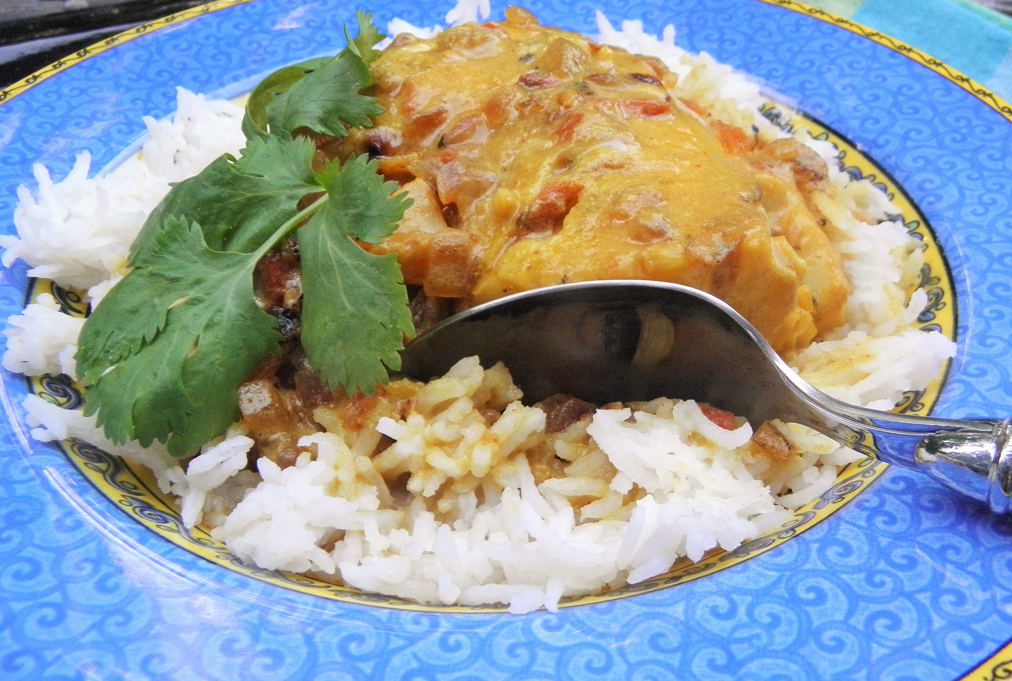 Rice Bowl with Fish Curry