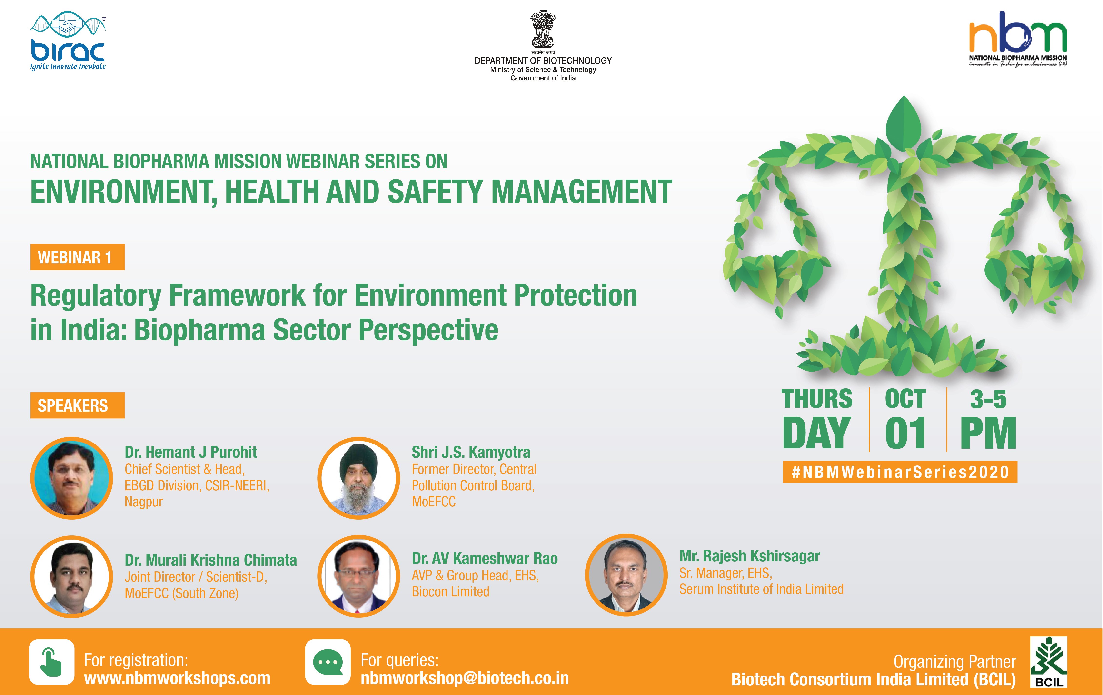 Regulatory Framework for Environment Protection in India Biopharma