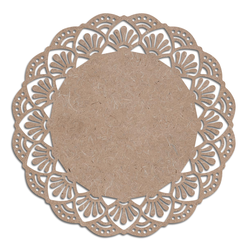 MDF Cut Mandala Border Base Plate Design 2 DIY Art Supplies & Craft