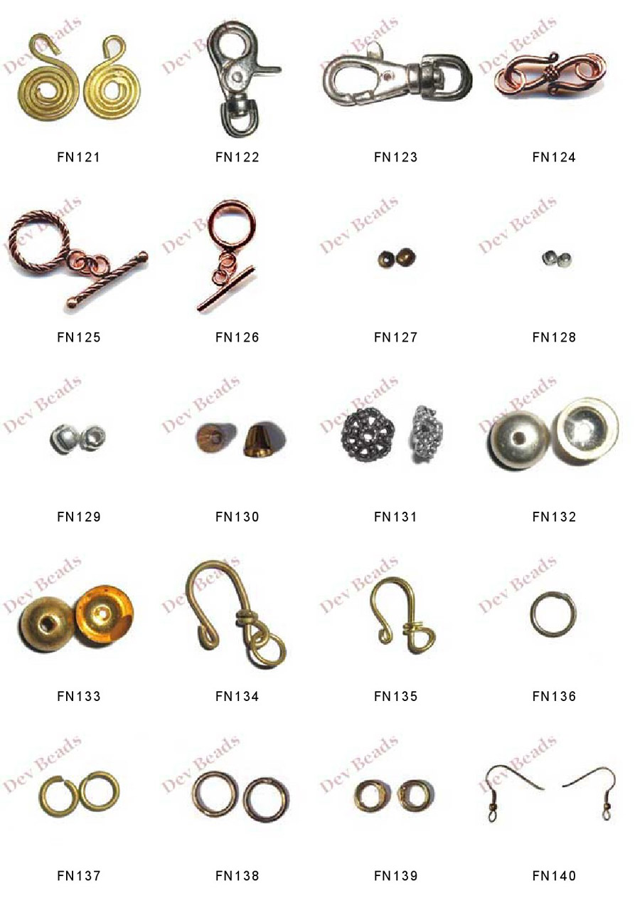 Jewelry Findings, Brass Jewelry Findings, Head Pins, Eye Pins, Crimps