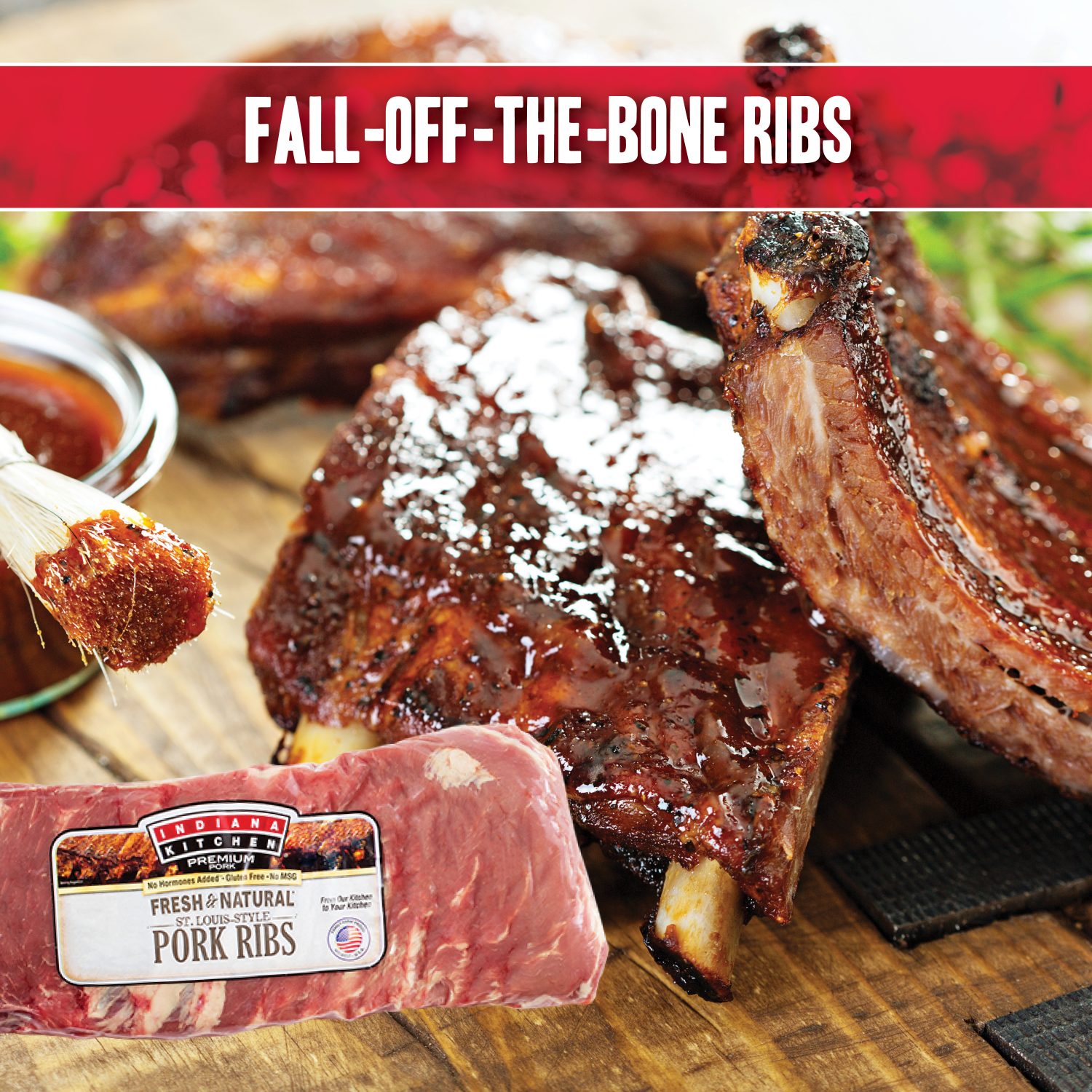 FallOffTheBone Ribs Indiana Kitchen® Brand Pork Products
