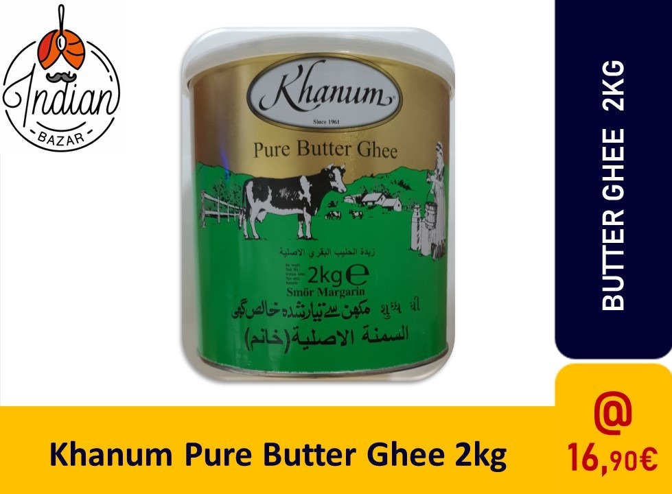Khanum Pure Butter Ghee 2kg Indian Bazar