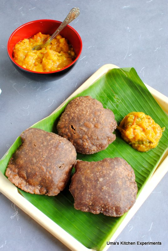 Ragi Poori / Puffed Indian Bread using Ragi Flour Indian Curry Trail