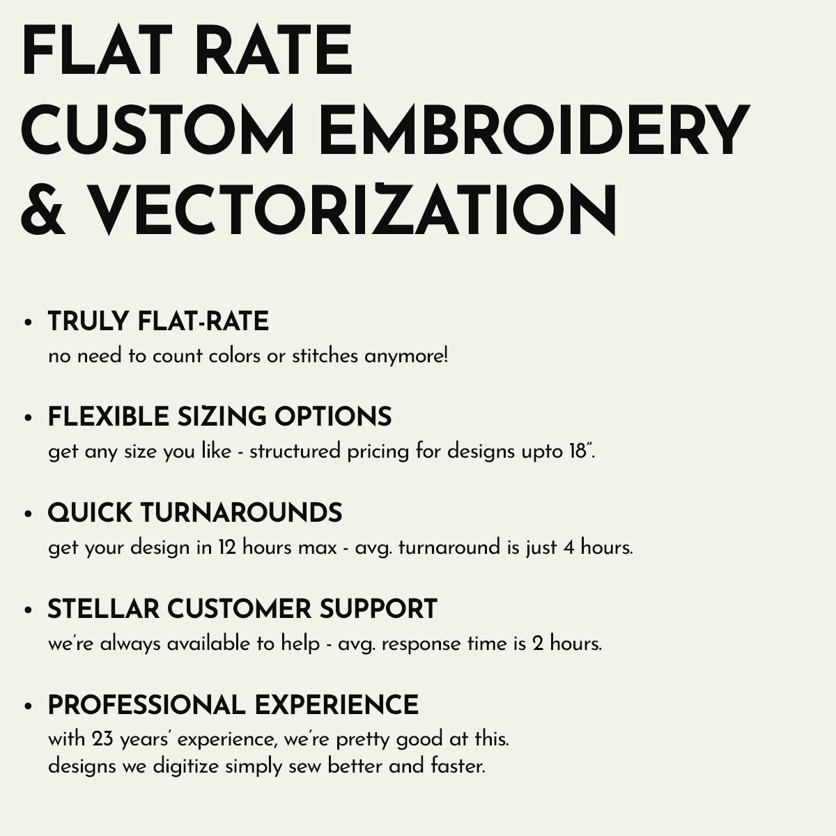 FlatRate Custom Embroidery Digitizing & Vectorization • Indian Digitizer