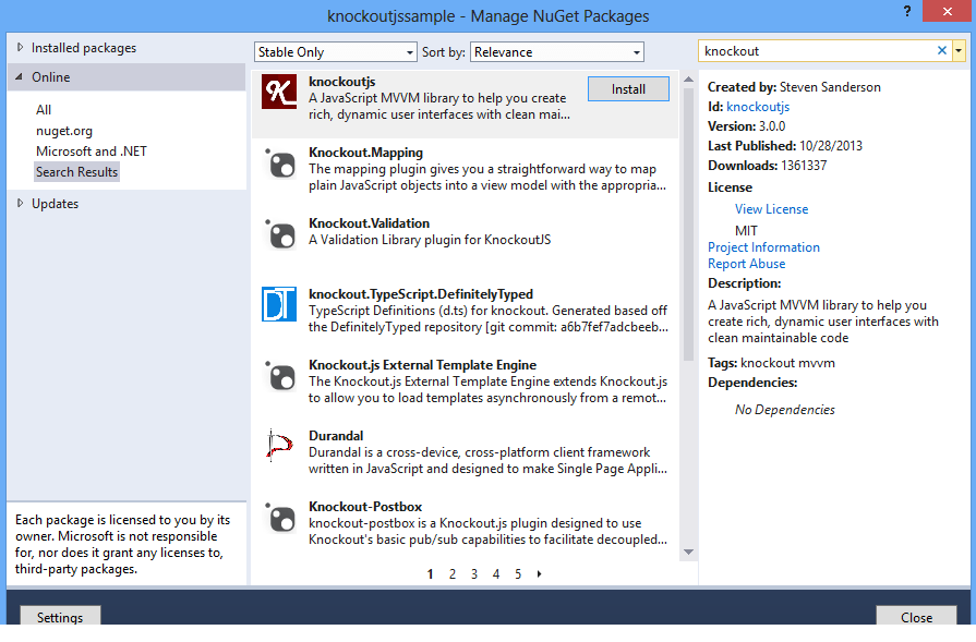 Start “Knockout.Js” for Beginners Learn & Share & SQL SERVER