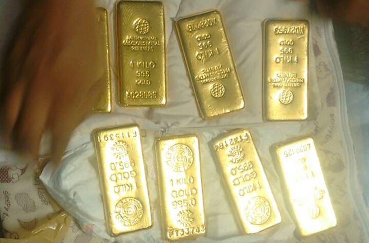 Delhi 16 kg gold found in diapers at Indira Gandhi airport Delhi