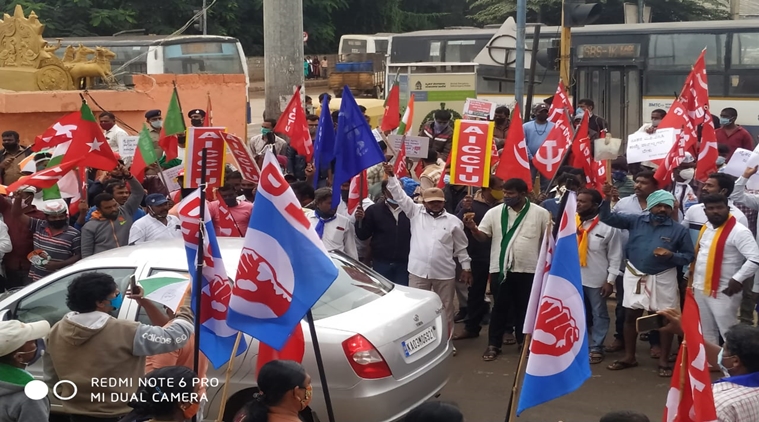 Karnataka Bengaluru Bharat Bandh December 8 Highlights Members of