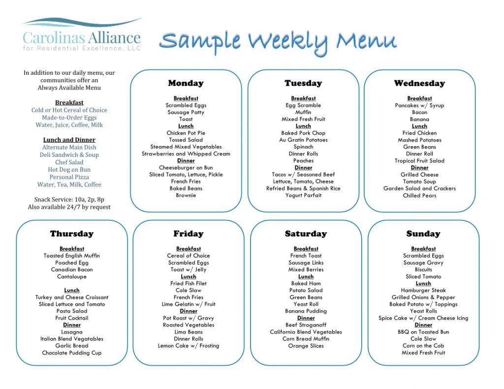 Dining Indian River Assisted Living