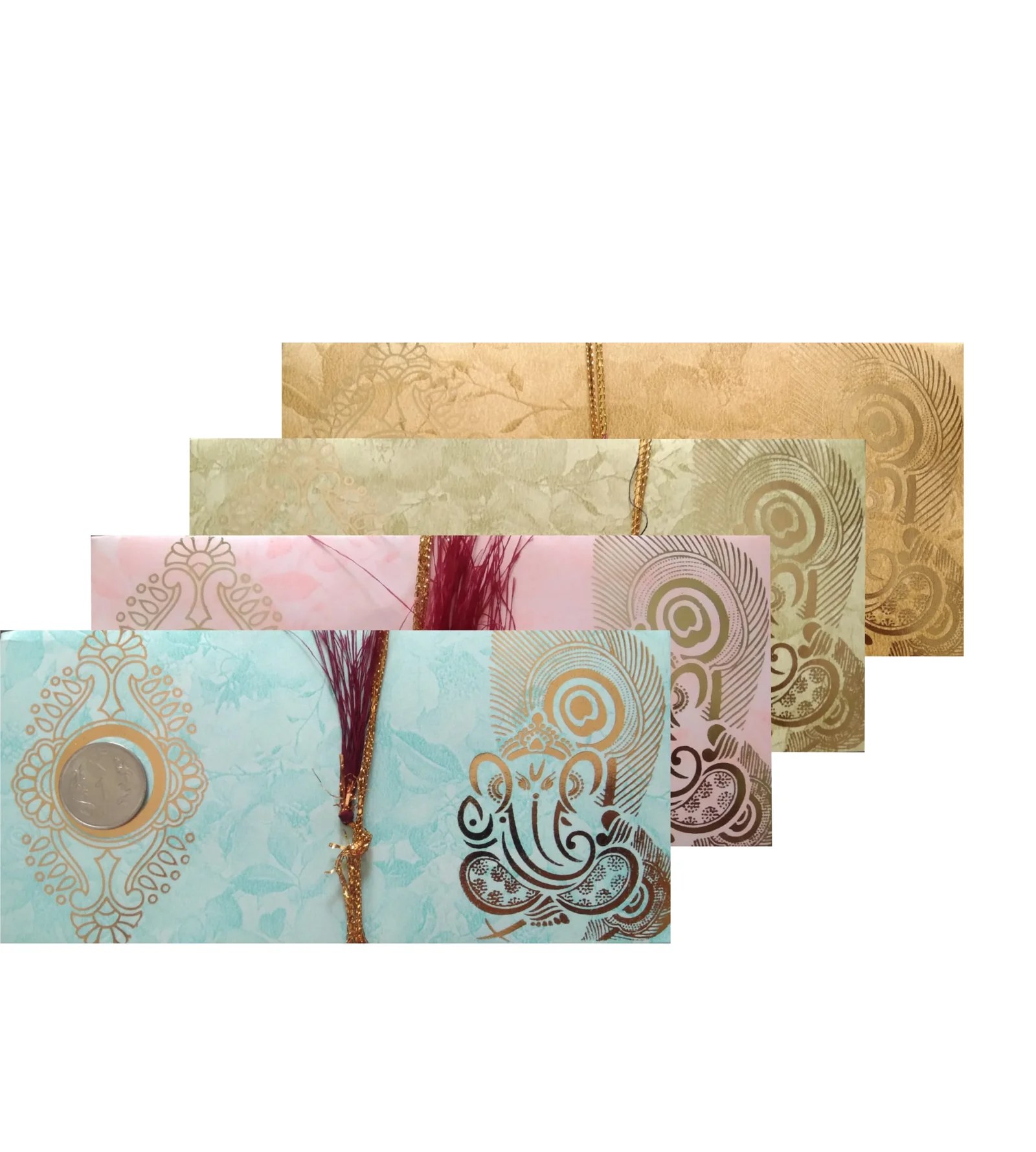 Multicolor Fancy Wedding Shagun Gift Money Envelopes/ Lifafa with coin