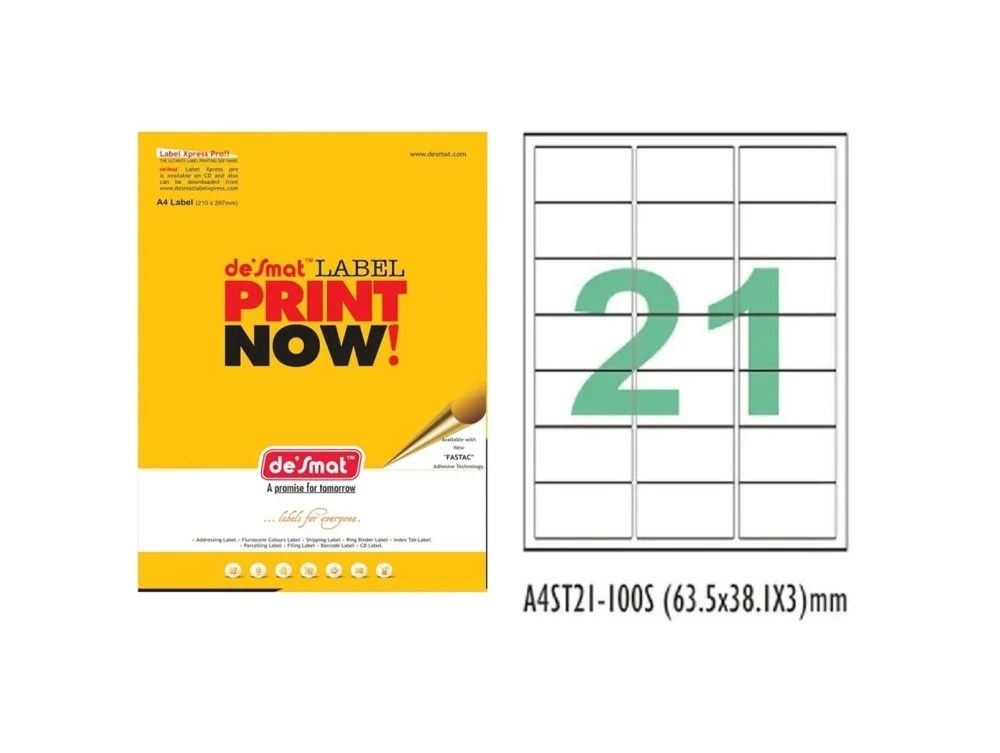 DESMAT ST21 LABELS 100 sheets