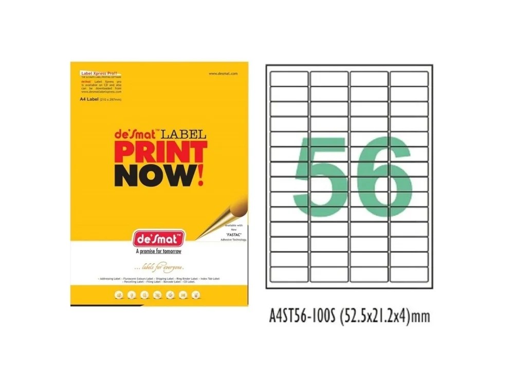 DESMAT ST56 LABELS 100 sheets