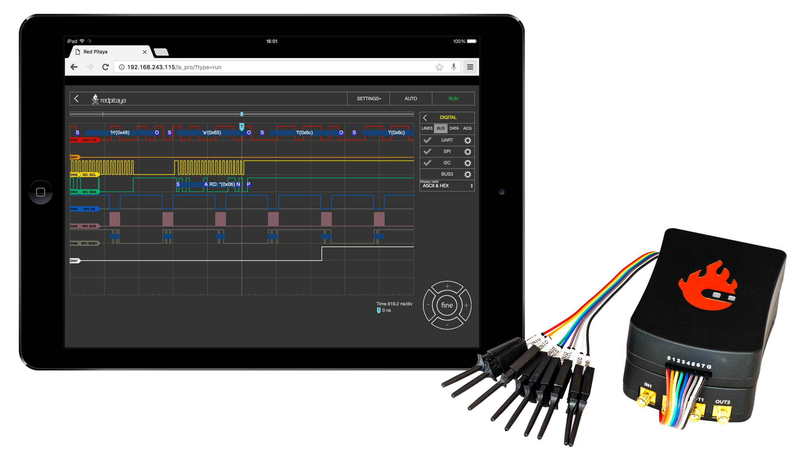 Red Pitaya Logic Analyzer App & Hardware indiBit.de
