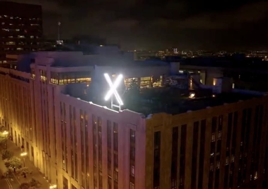 X sign taken down from Elon Musk company's San Francisco HQ after