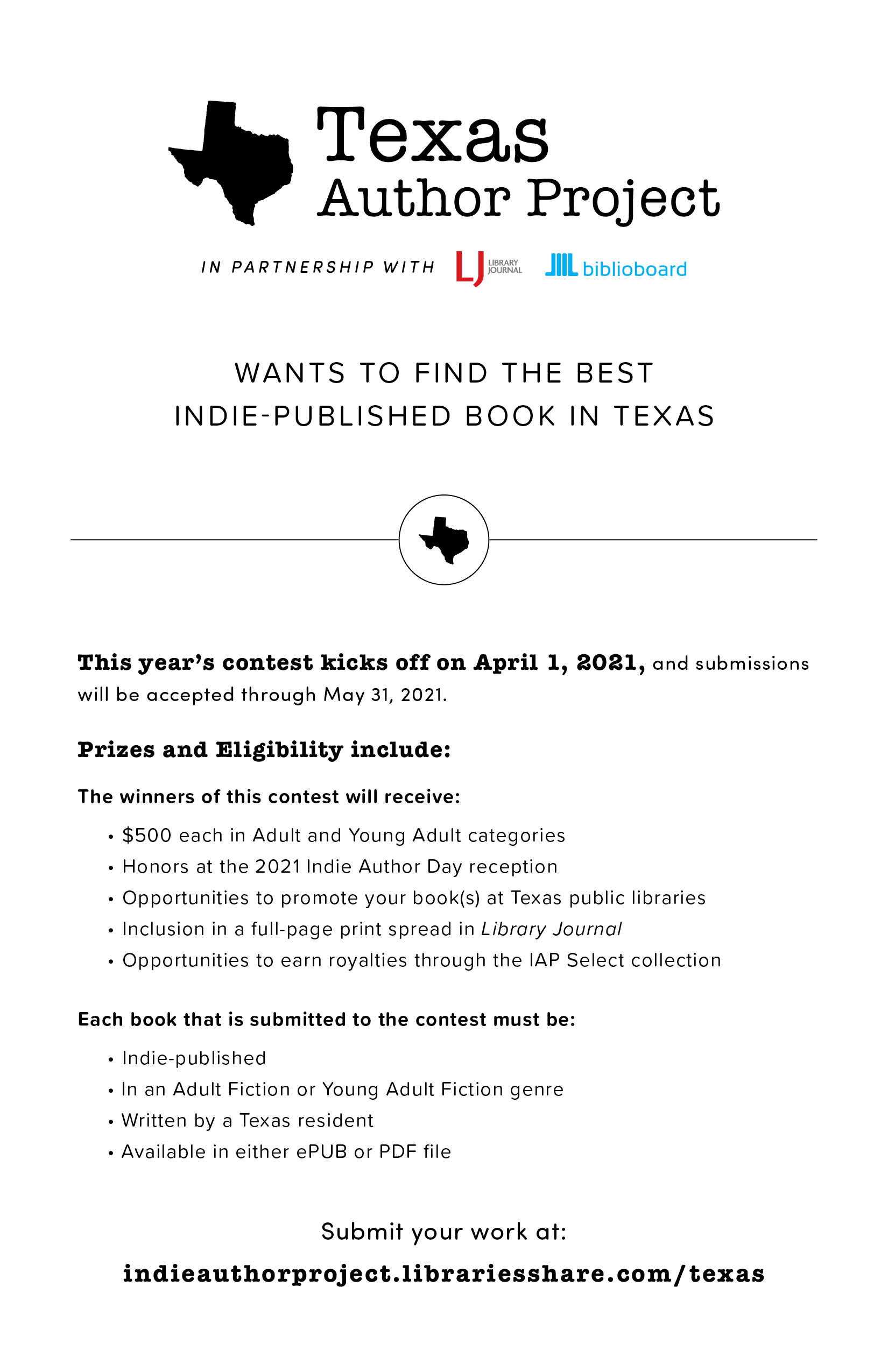 2021 Texas Author Project Contest Resources for Libraries