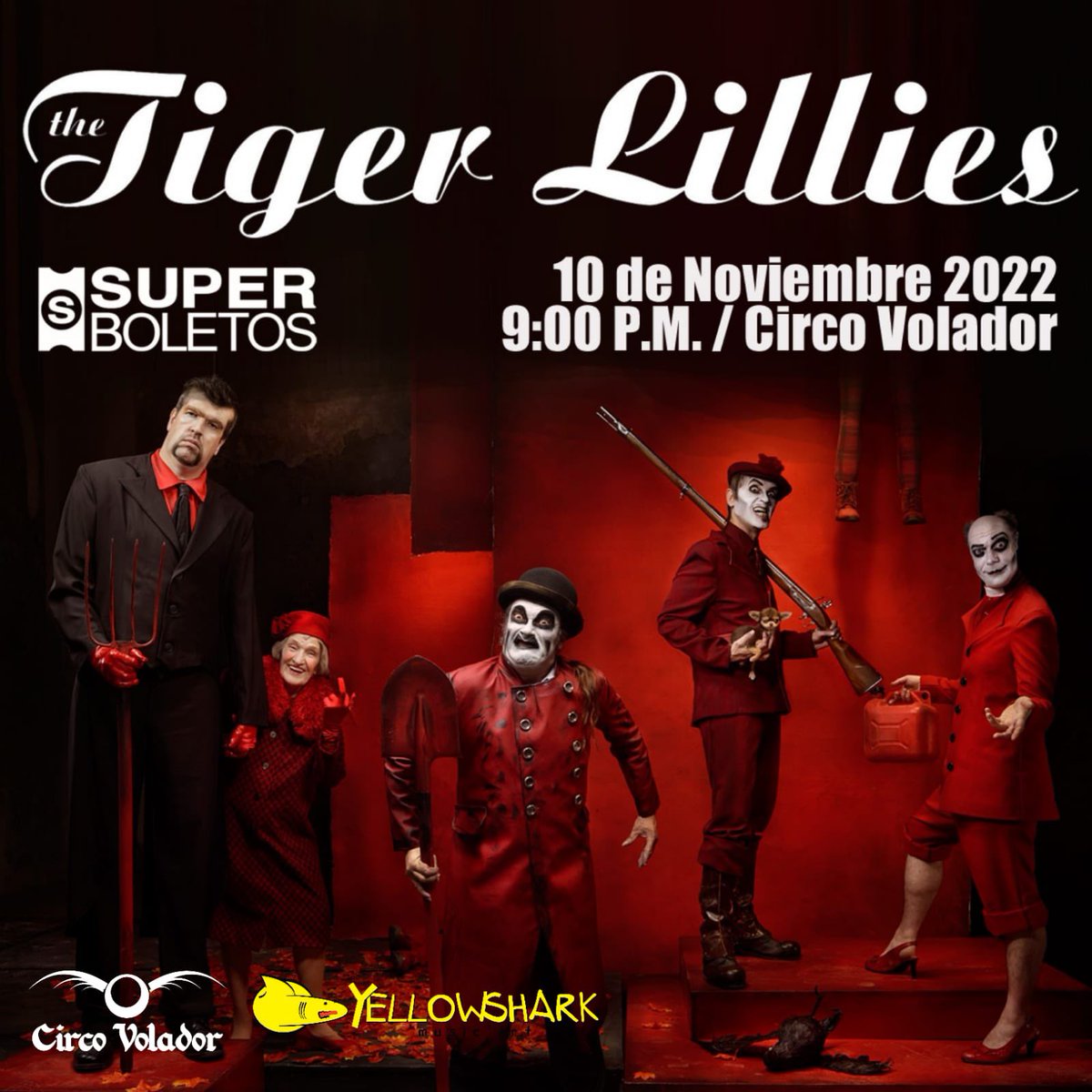 The Tiger Lillies se presentará en el Circo Volador