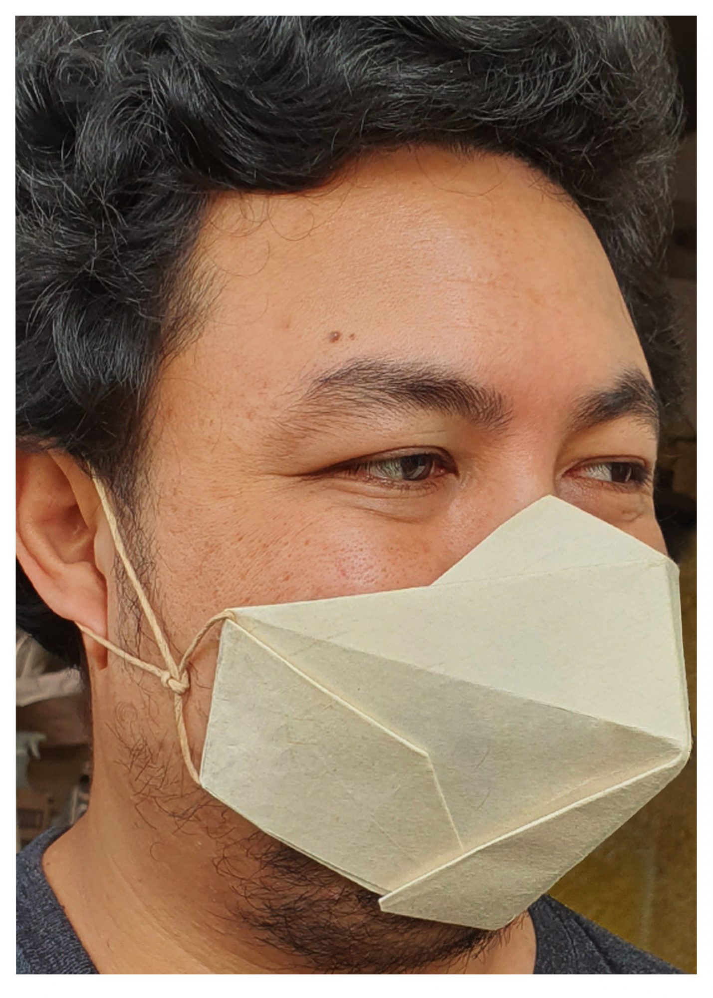 (LARGE50 Pcs.) 100 Biodegradable Abaca Origami Face Mask Indigenous PH