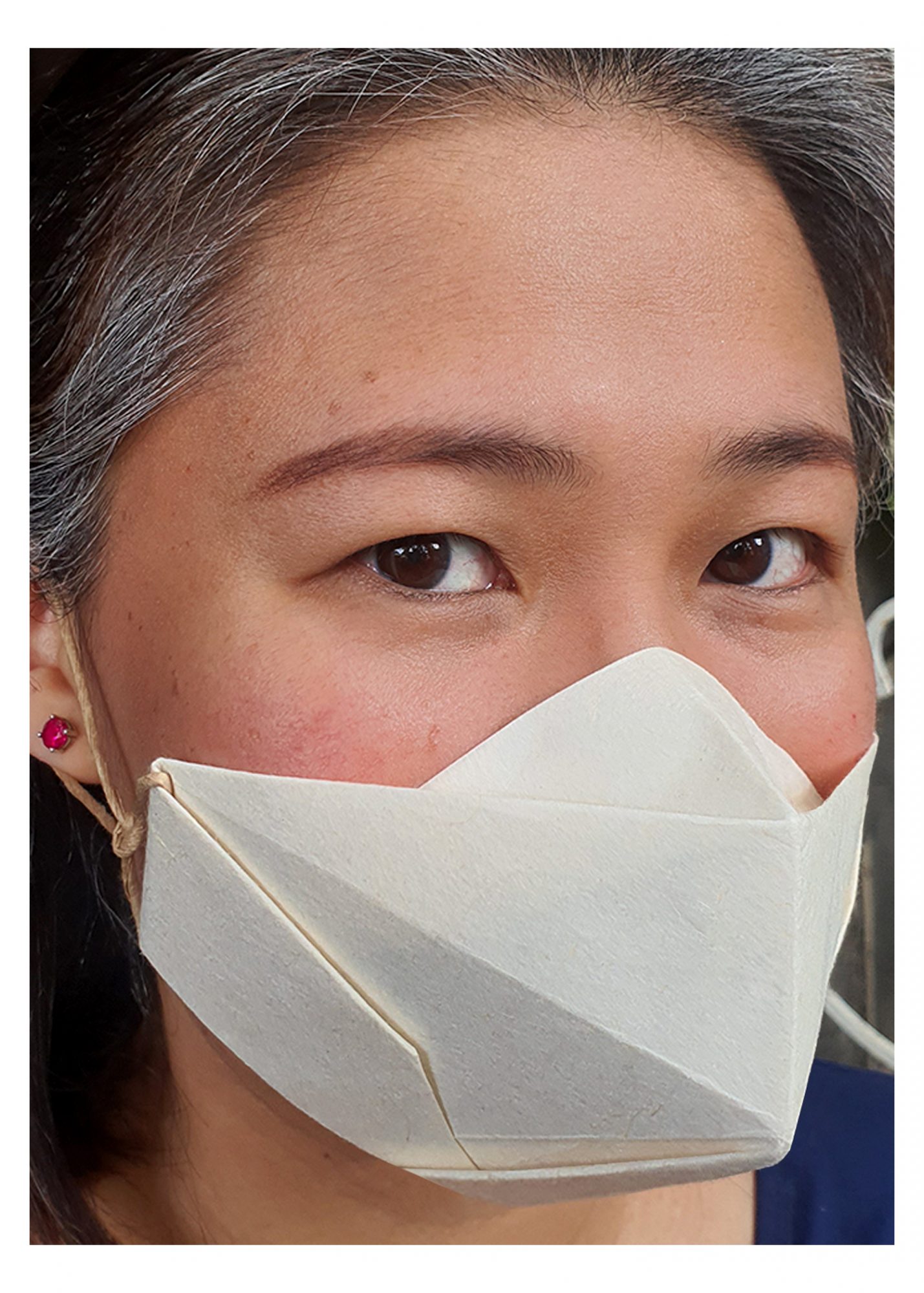 (MEDIUM3 Pcs.) 100 Biodegradable Abaca Origami Face Mask Indigenous PH