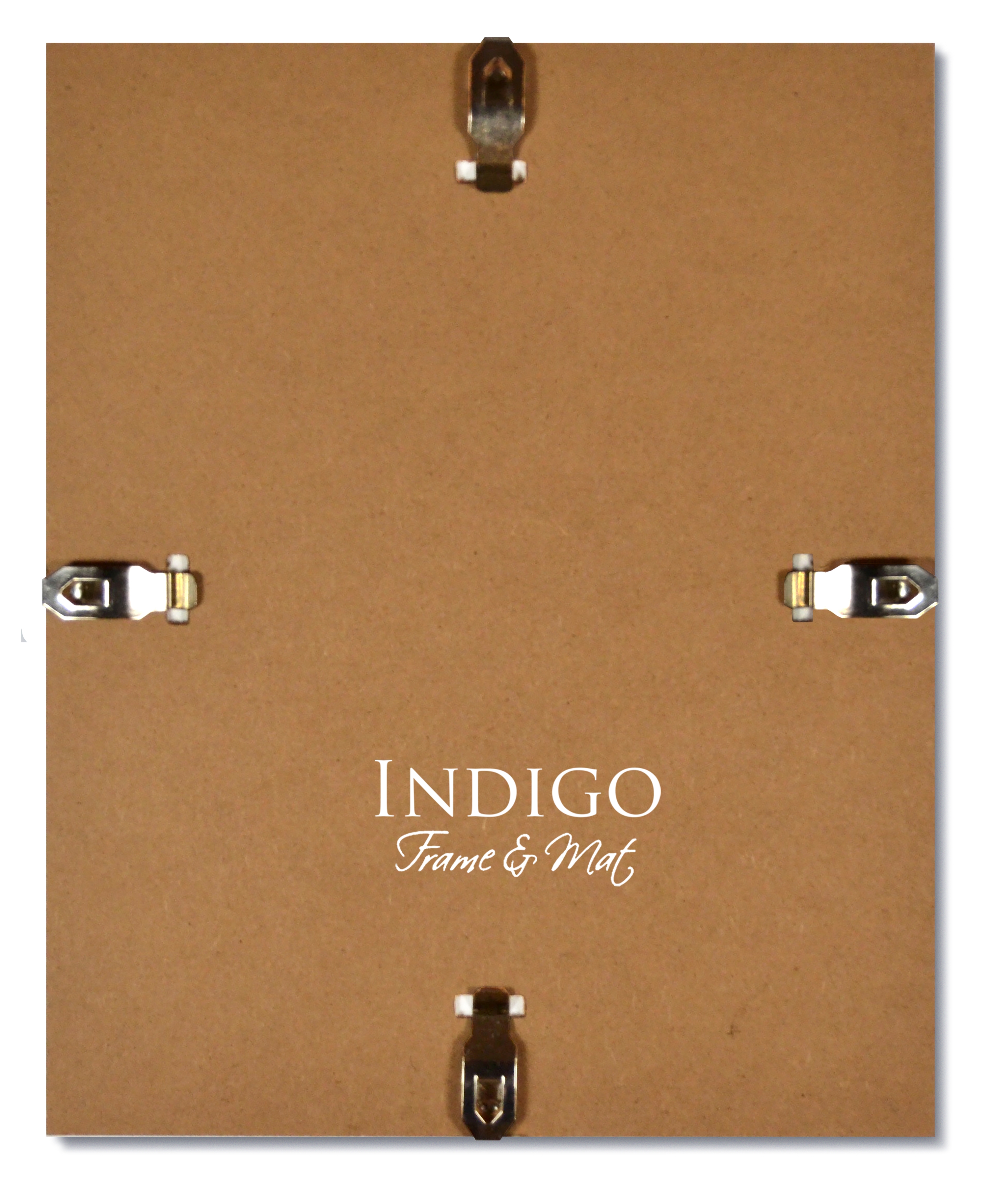 Glass Clip Frame with Single White Mat Indigo Frame & Mat