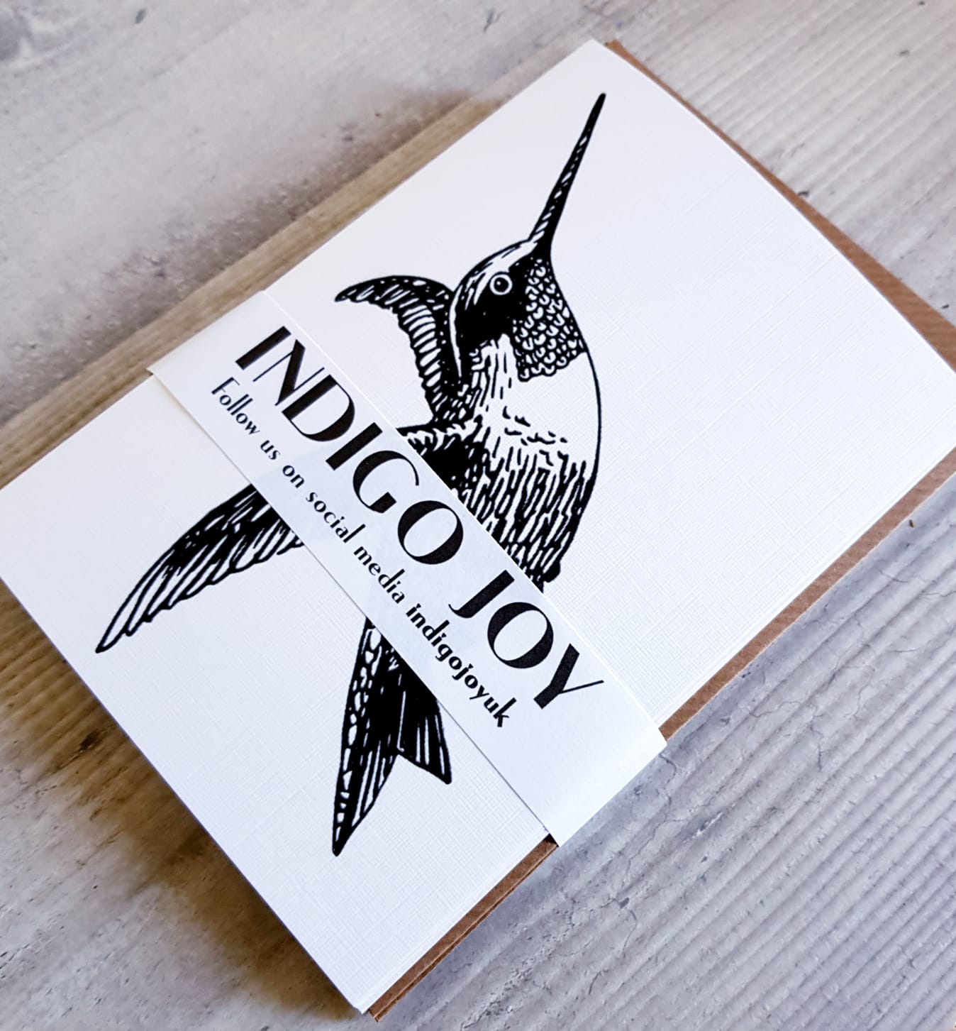 Pack of 5 Hummingbird Cards Indigo Joy