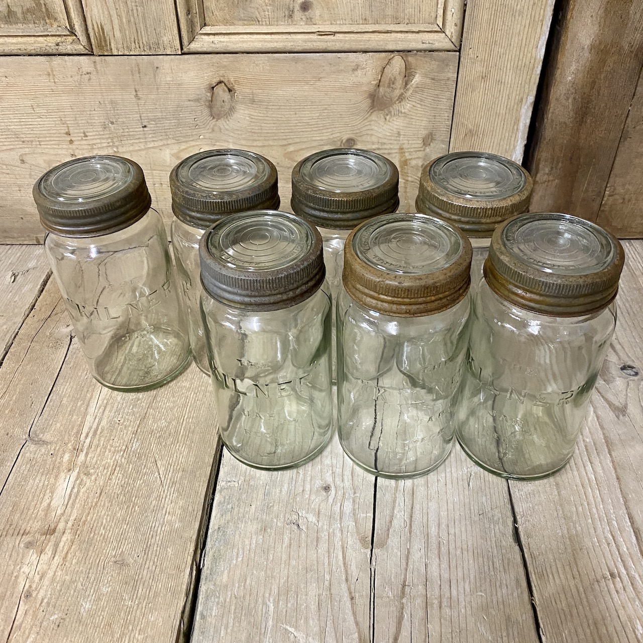 Vintage Kilner Jars Indigo Sprout