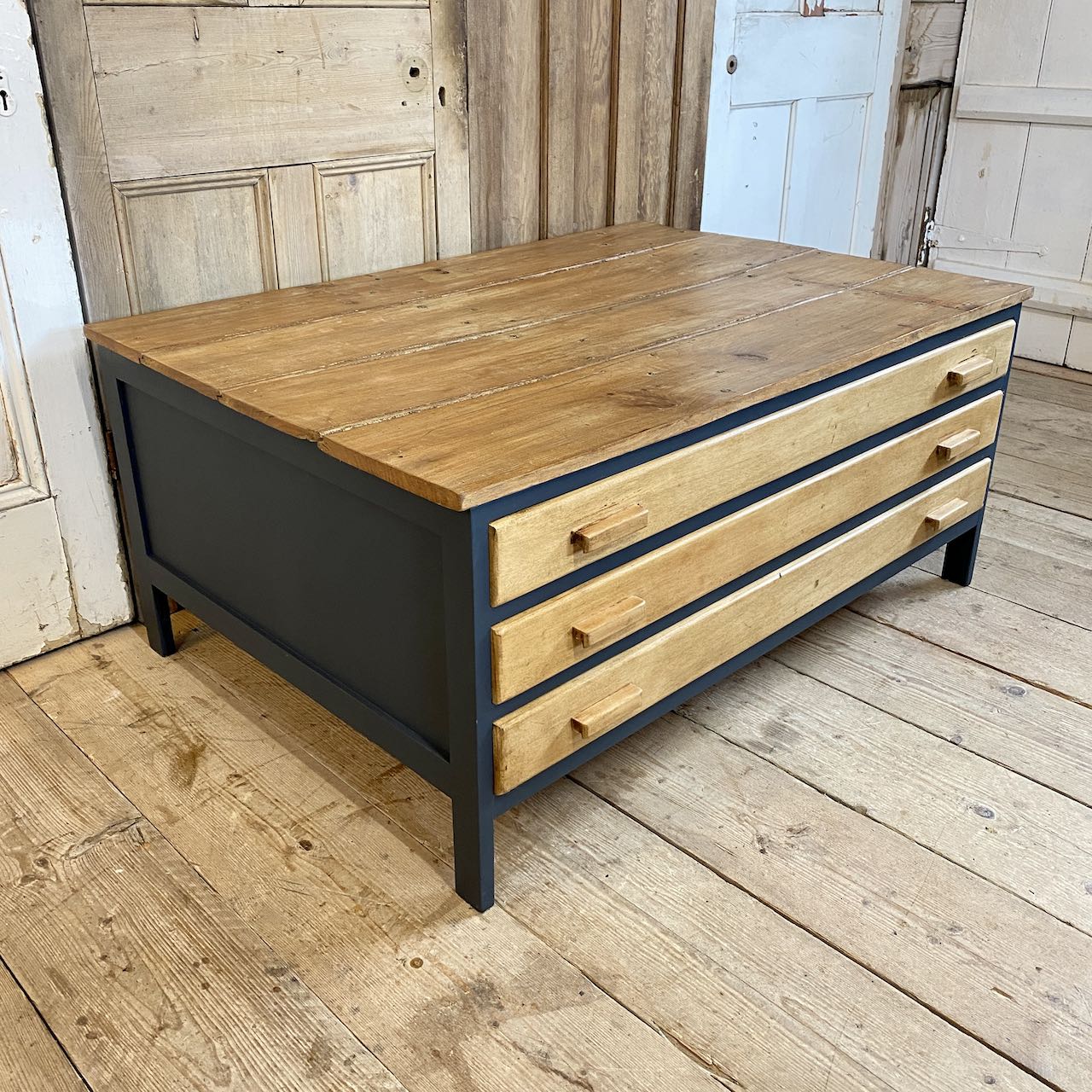 Painted Plan Chest Coffee Table Plan Chest Coffee Tables Indigo Sprout