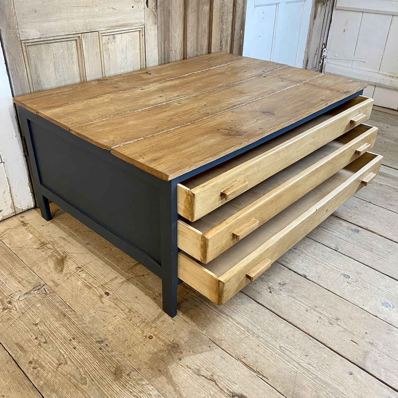 Painted Plan Chest Coffee Table Plan Chest Coffee Tables Indigo Sprout