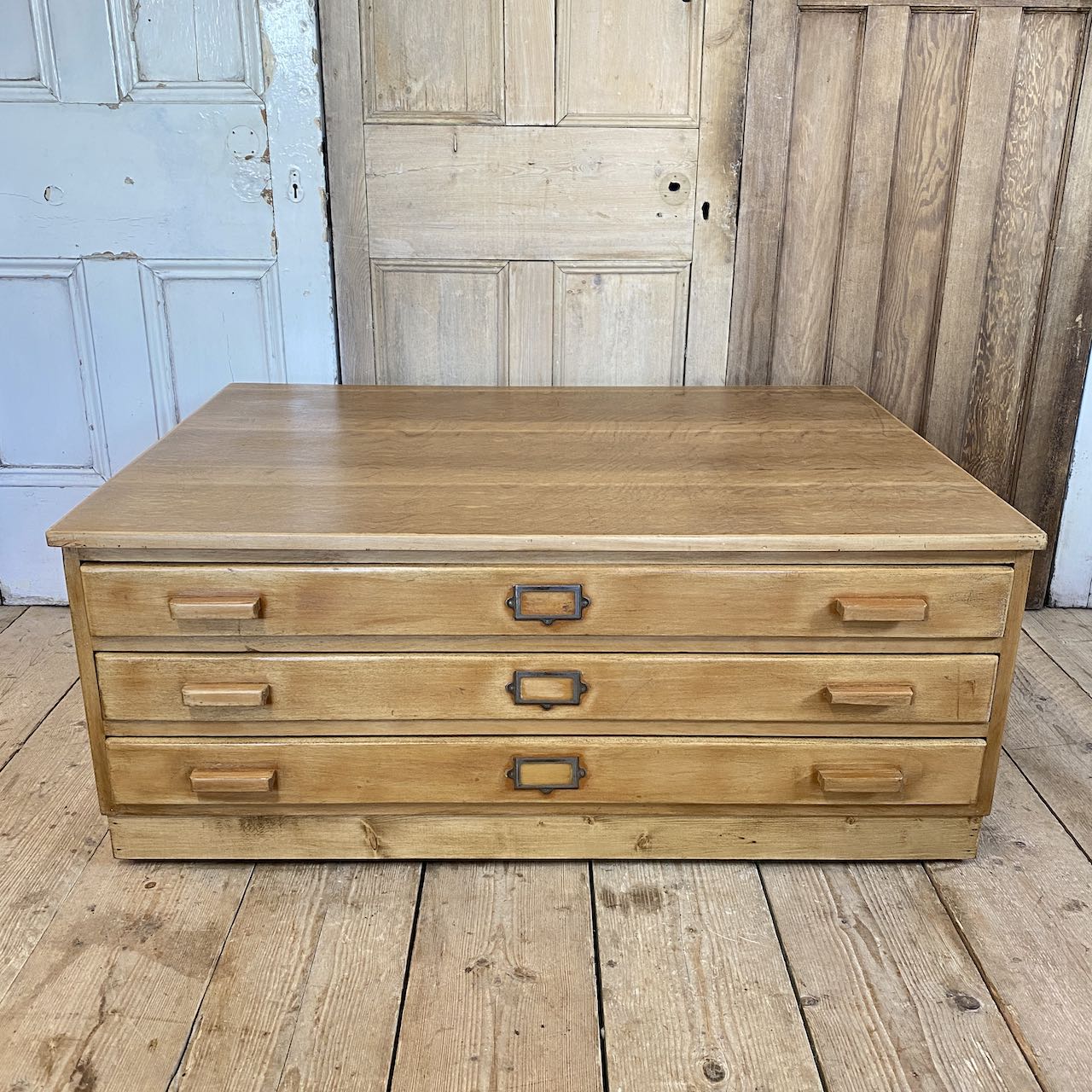 Plan chest Coffee Table Vintage Utility Furniture Indigo Sprout