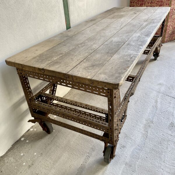 Vintage Industrial Workbench Industrial Furniture Indigo Sprout