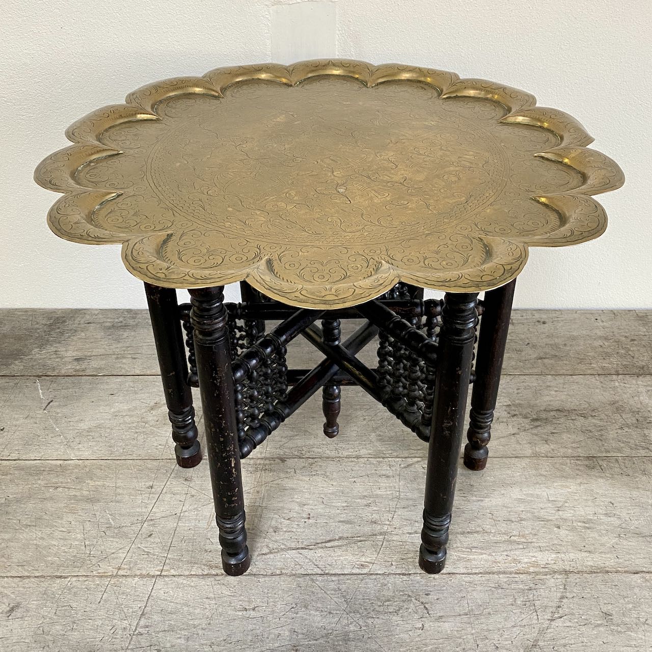Brass Top Folding Table Vintage Tables Indigo Sprout