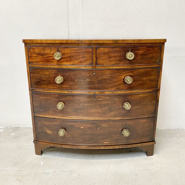 Bow Fronted Chest of Drawers Vintage Chests Indigo Sprout