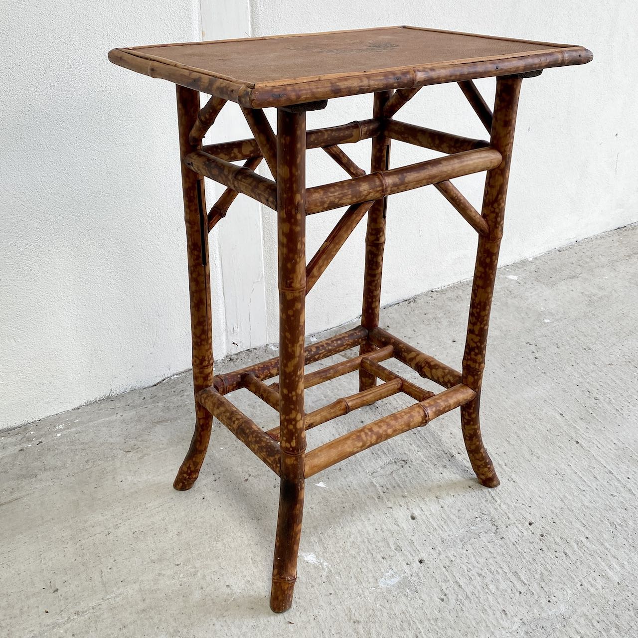 Vintage Bamboo Side Table Vintage Bamboo Indigo Sprout