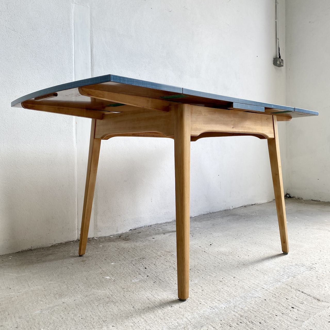 Blue Formica Table 1960s Formica Indigo Sprout