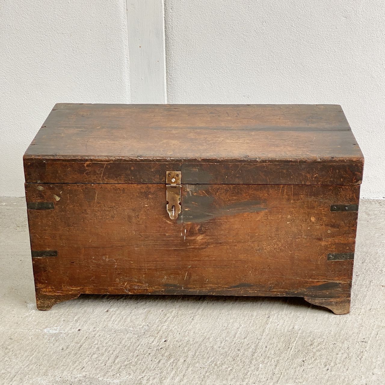 Vintage Wooden Trunk Antique Trunks Indigo Sprout
