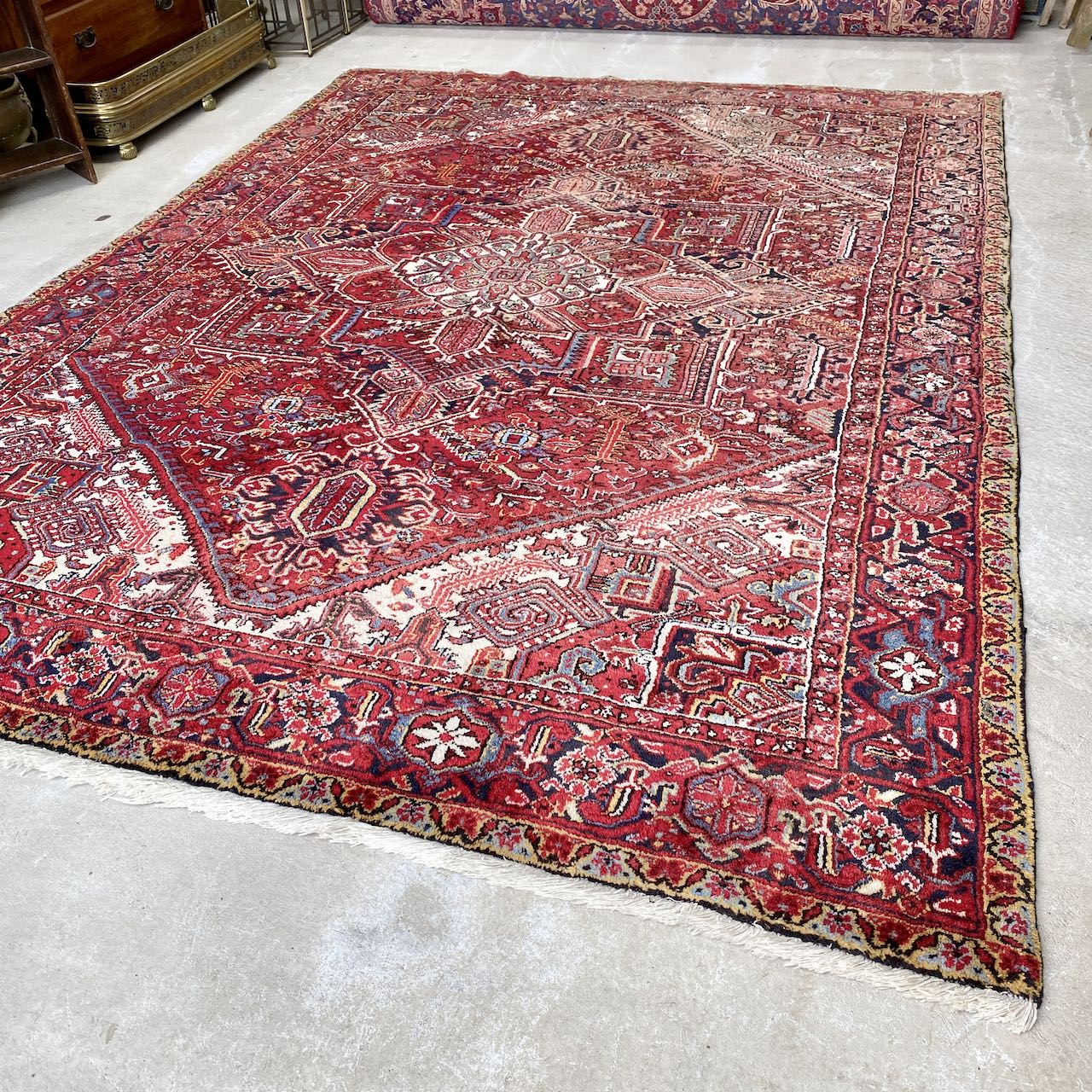 Large Vintage Rug Middle Eastern Rugs Indigo Sprout