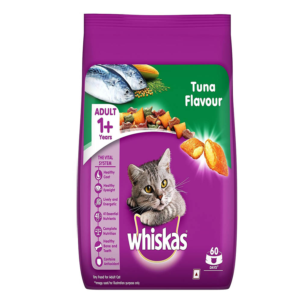 Whiskas Adult (+1 year) Dry Cat Food, Tuna Flavour Indipet