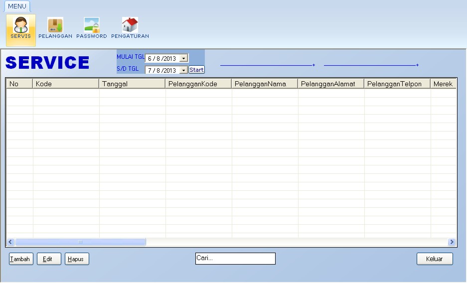 Contoh Nota Service Komputer Excel