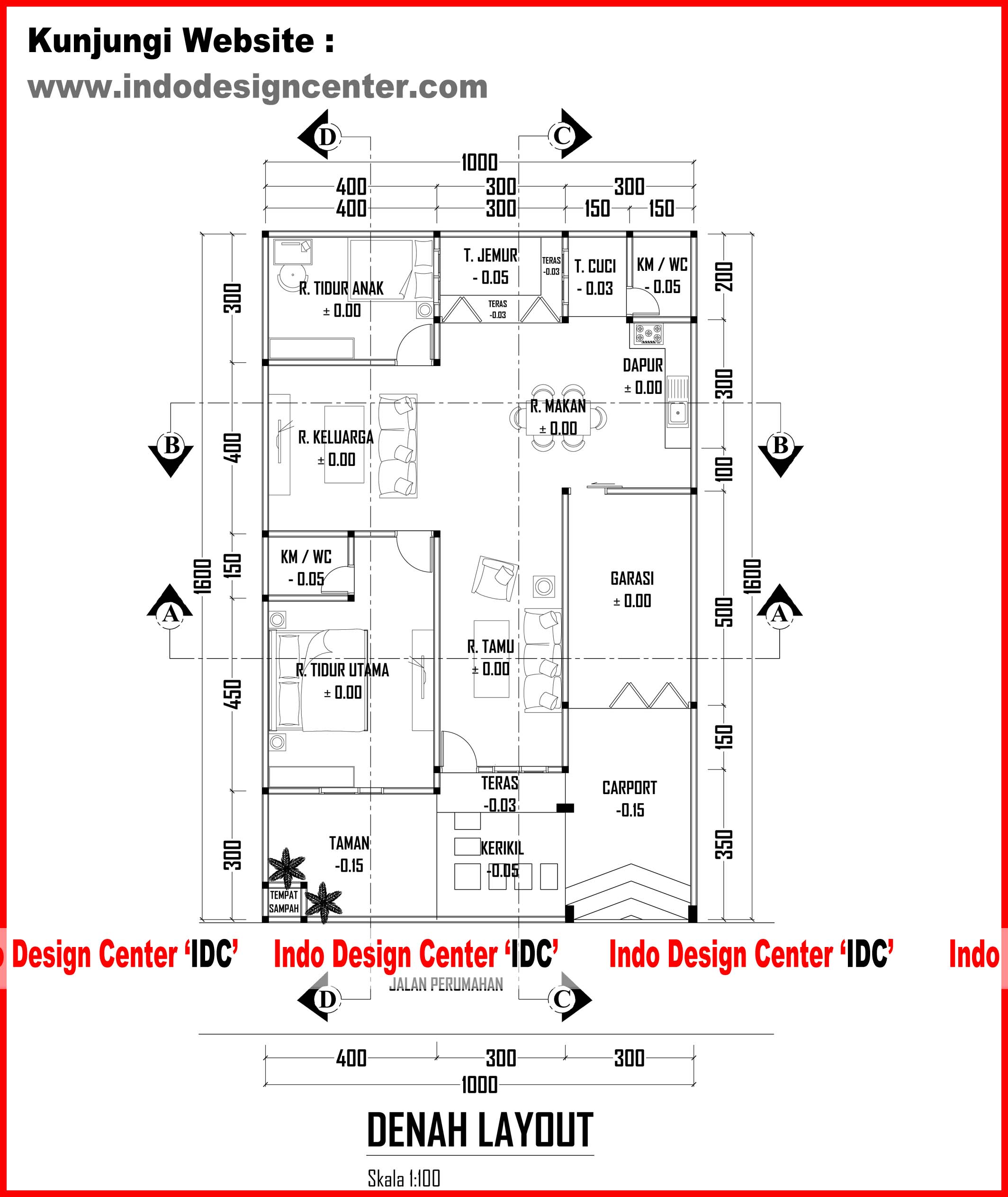 Denah Rumah Sederhana Dwg Download Gambar Autocad Desain Rumah