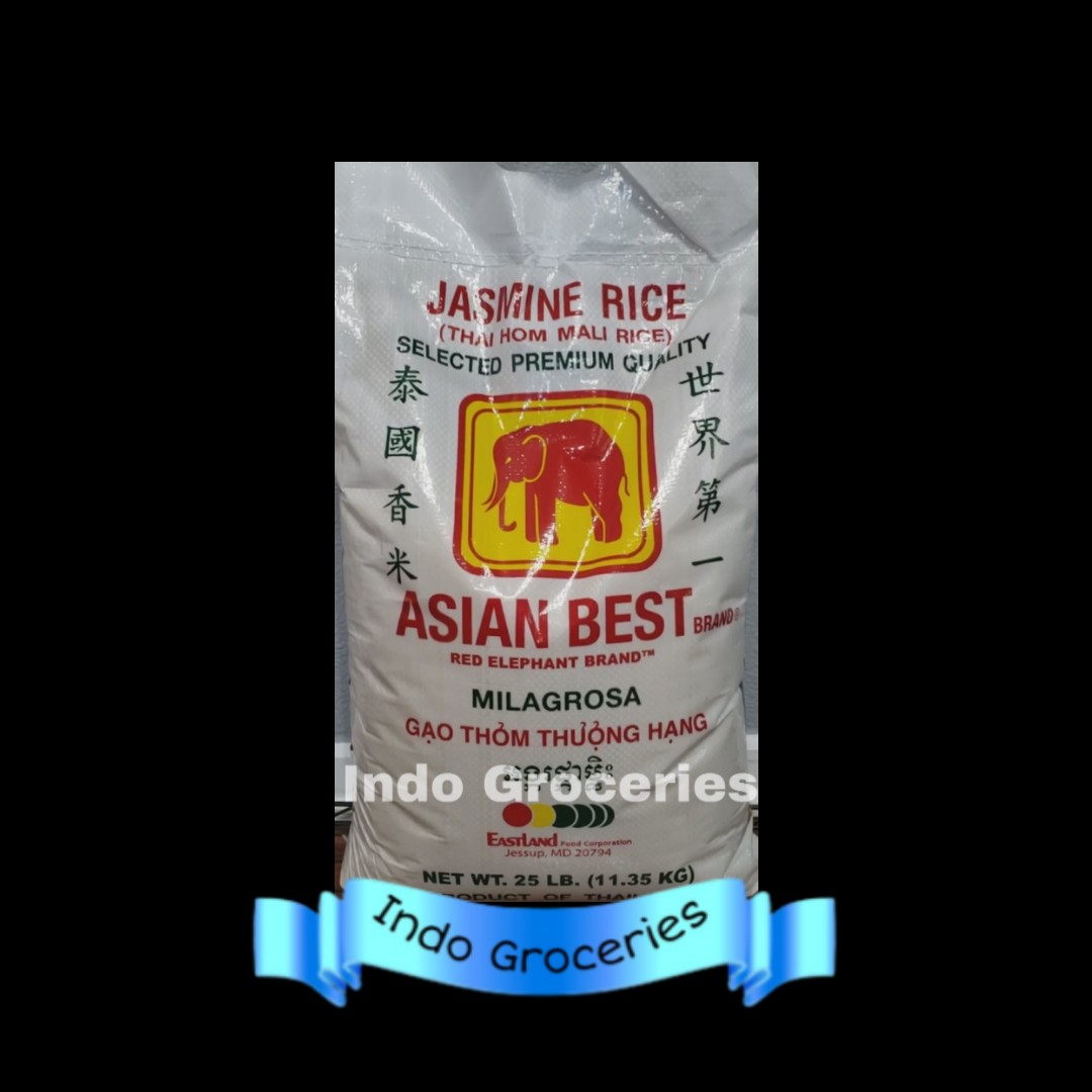 Asian Best Beras Jasmine (Jasmine Rice) 25lb Indo Groceries