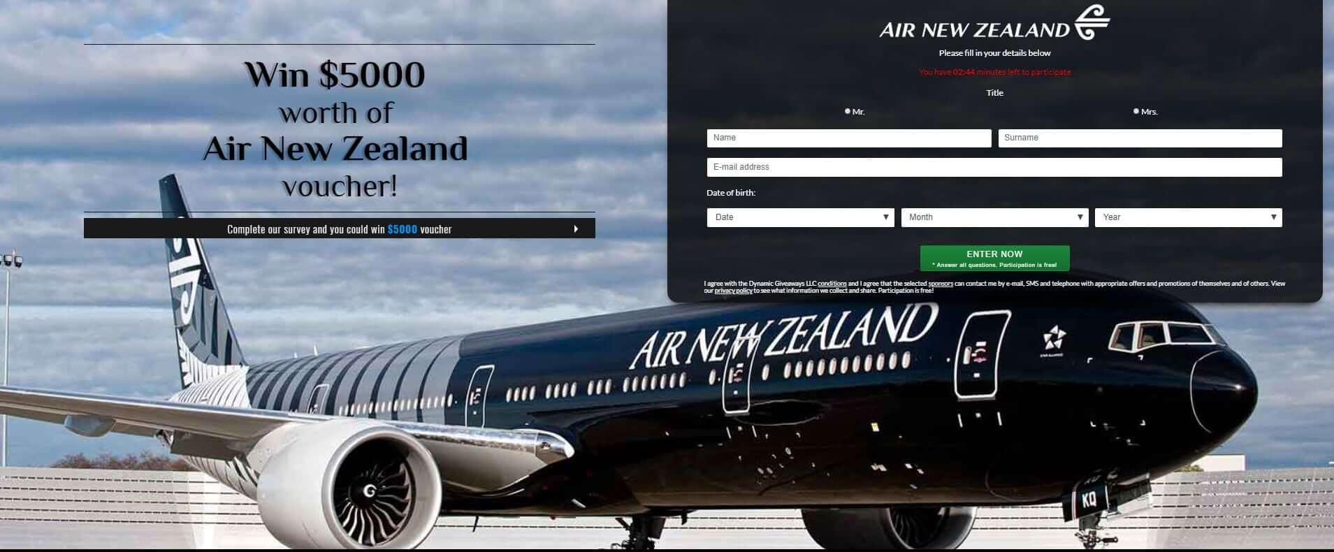 Air New Zealand Vouchers Affiliate Program