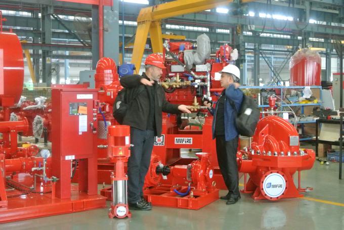 UL / FM Non Terpisah Case Fire Pump Kapasitas 750 M3 / H 105m Mesin Diesel