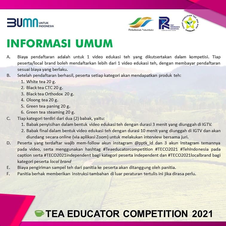 Tea Educator Competiion “Share Your Spirit with Tea” Indonesia Tea Board