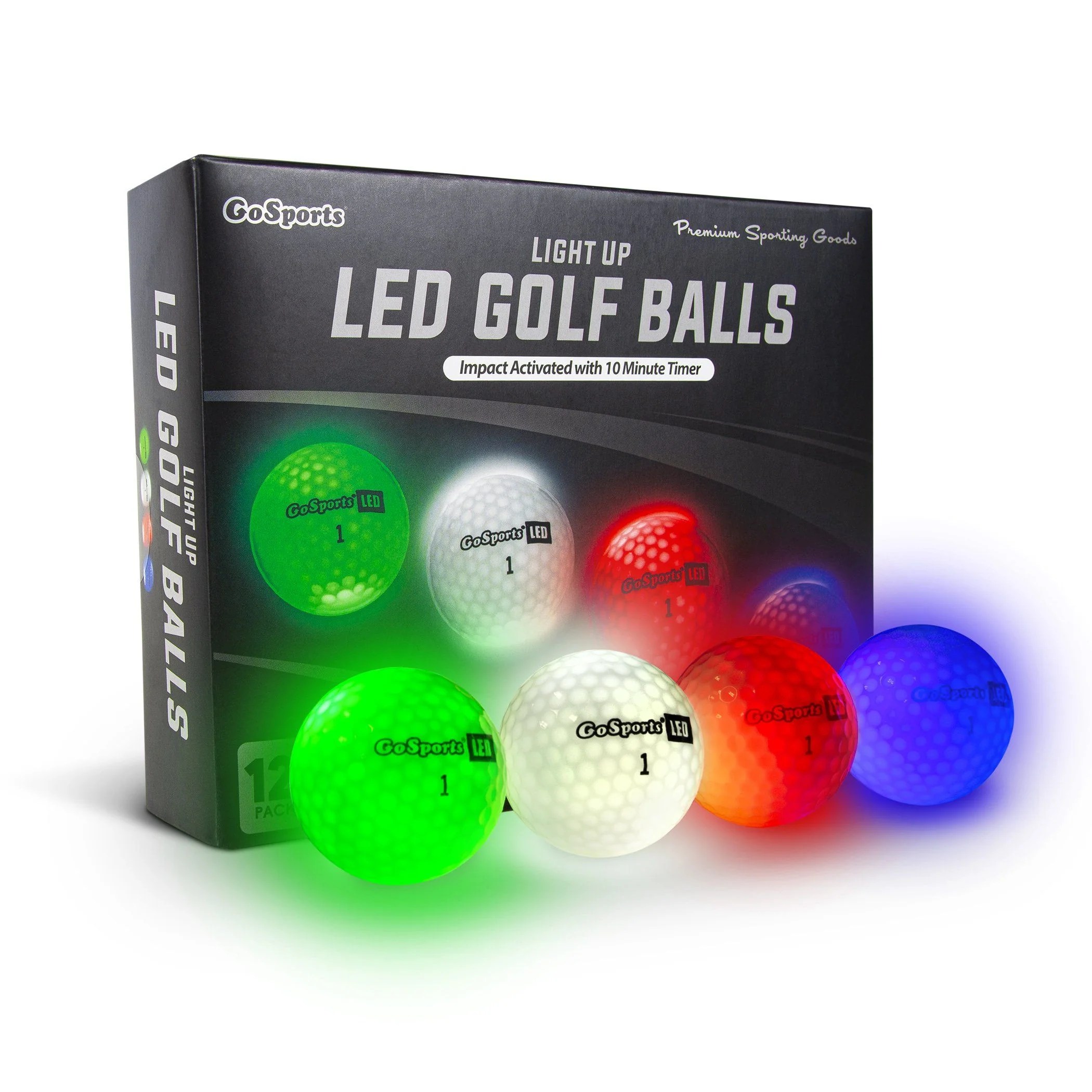 GoSports LightUp LED Golf Balls 12Pack