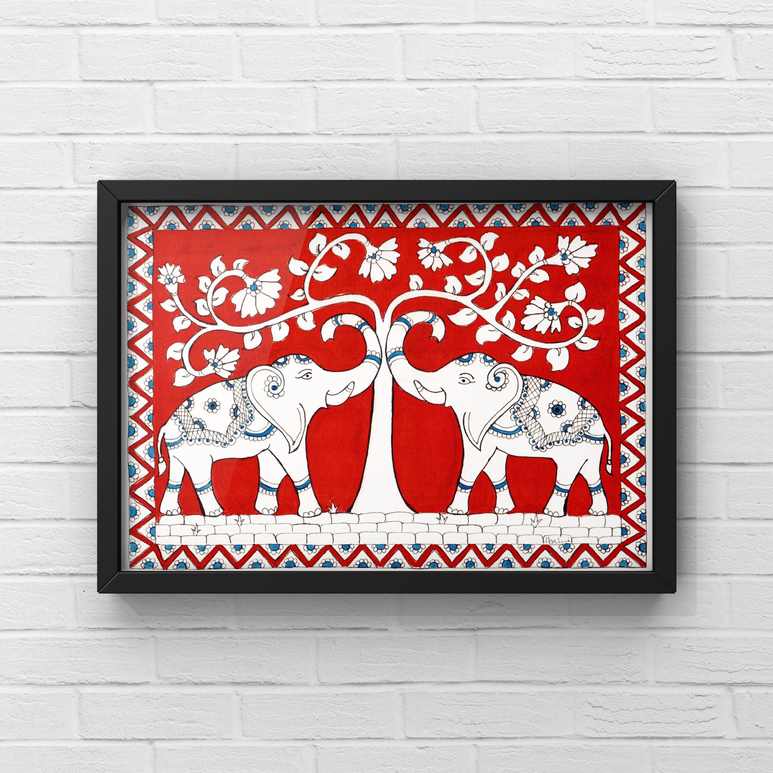 Kalamkari Elephants Indreeya