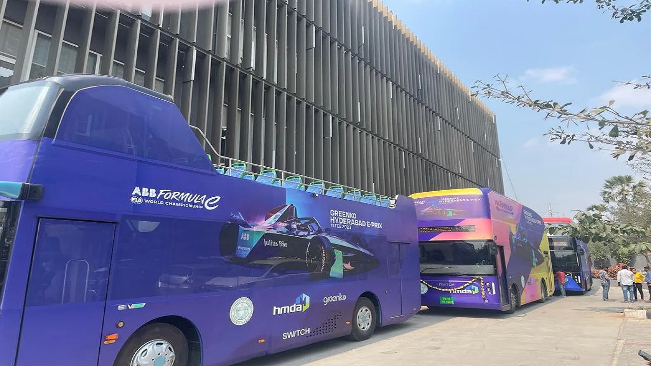 First Electric DoubleDecker Buses Come Onto the Streets of Hyderabad
