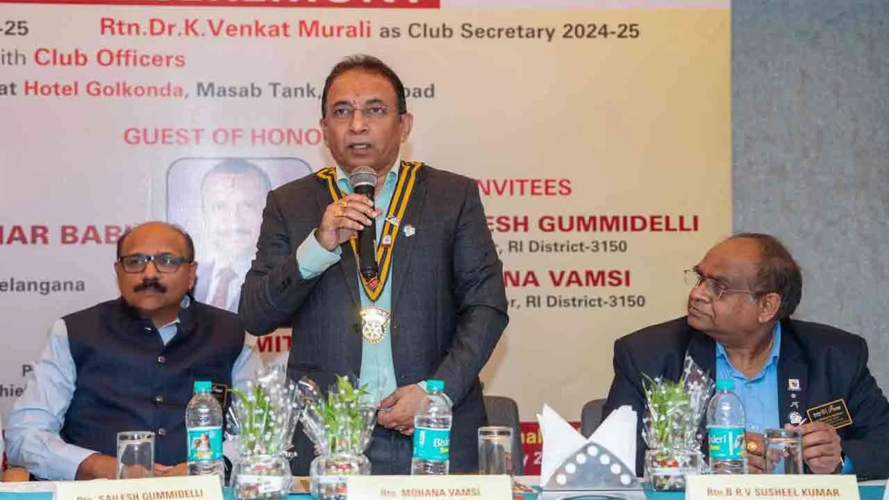 BVR Susheel Kumar President Of Hyderabad Rotary Club INDToday